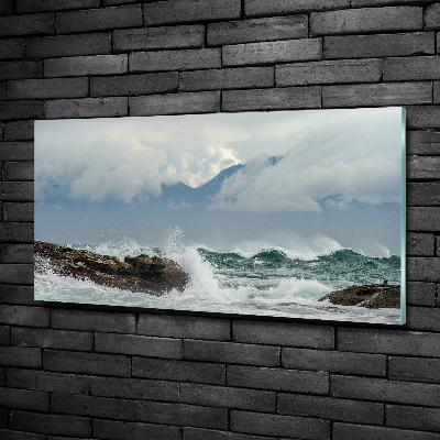 Tableau photo sur verre Mer agitée