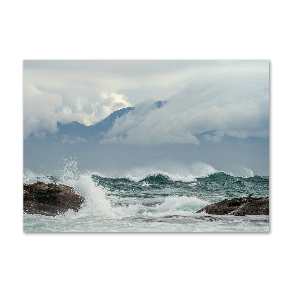 Tableau photo sur verre Mer agitée