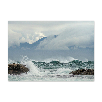 Tableau photo sur verre Mer agitée