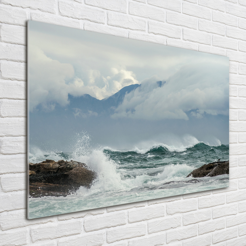 Tableau photo sur verre Mer agitée