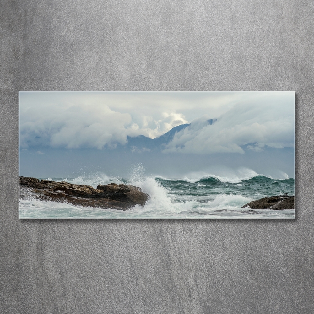 Tableau photo sur verre Mer agitée