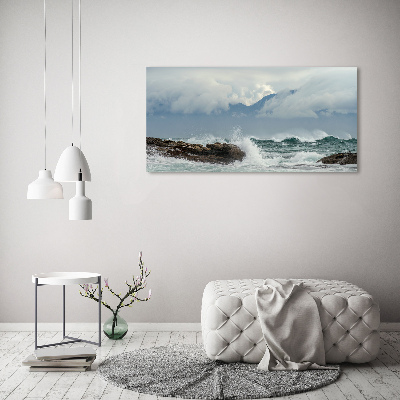 Tableau photo sur verre Mer agitée