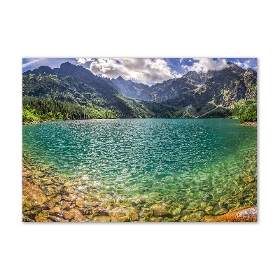 Tableau en verre Lac de montagne