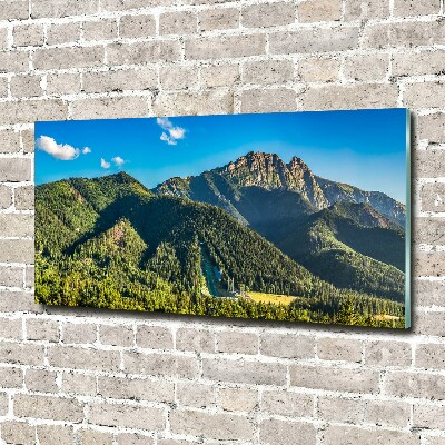 Tableau en verre Panorama des Tatras