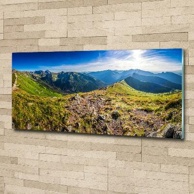 Tableau en verre Panorama de montagne