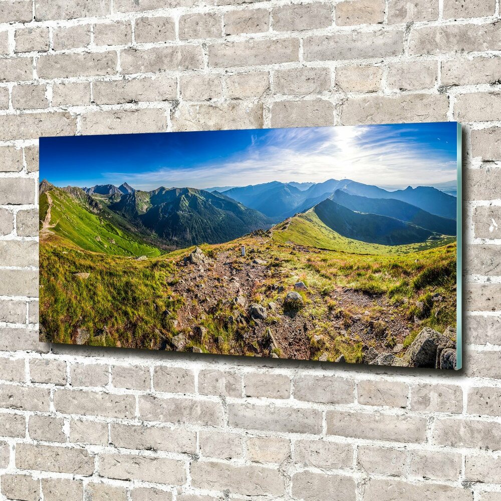 Tableau en verre Panorama de montagne