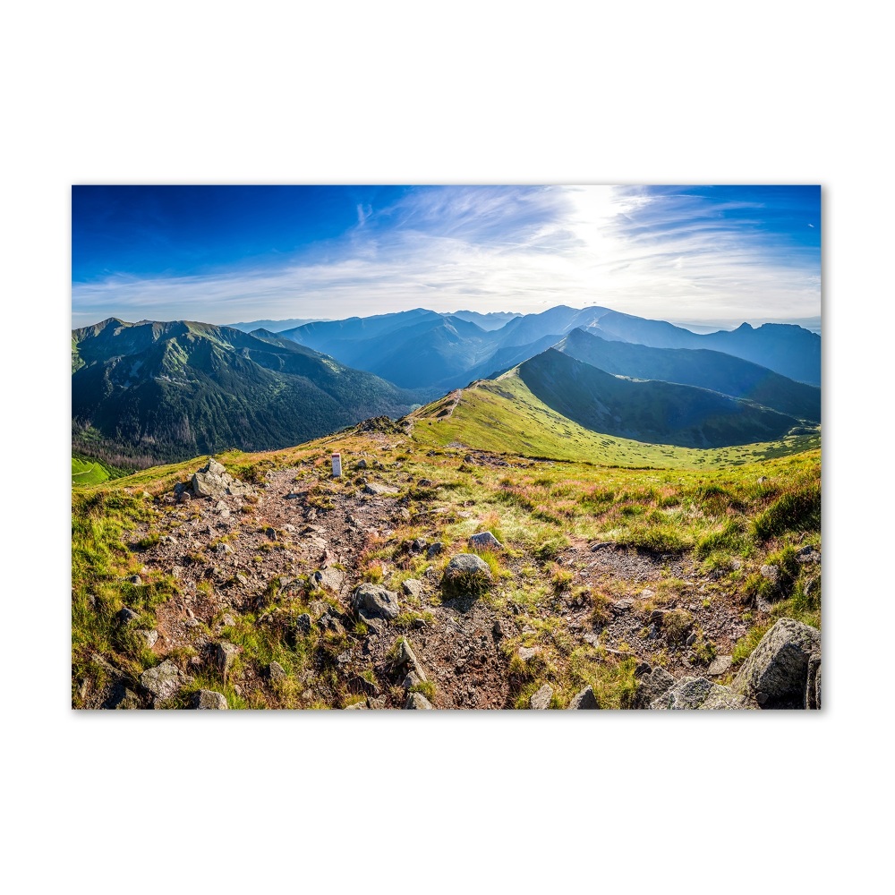 Tableau en verre Panorama de montagne