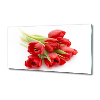 Tableau photo sur verre Tulipes rouges