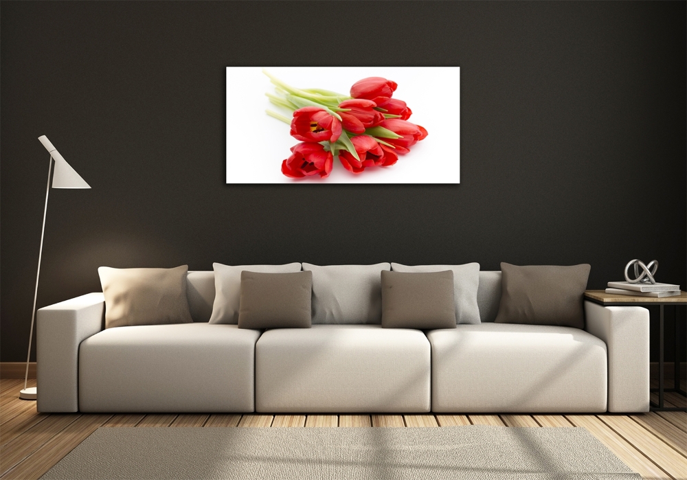 Tableau photo sur verre Tulipes rouges