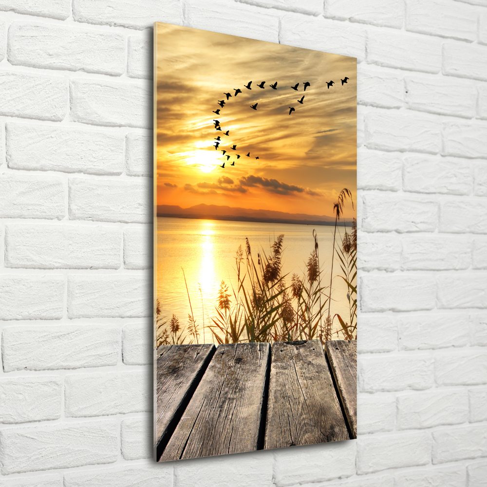 Tableau sur verre Coucher de soleil