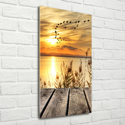 Tableau sur verre Coucher de soleil