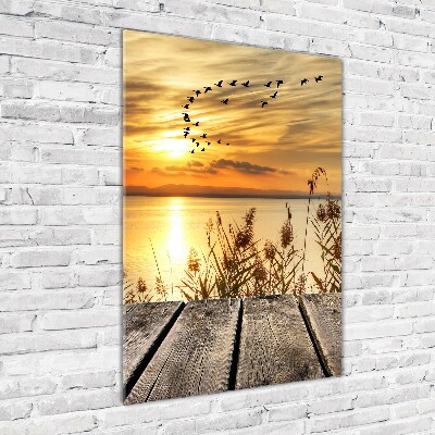 Tableau sur verre Coucher de soleil