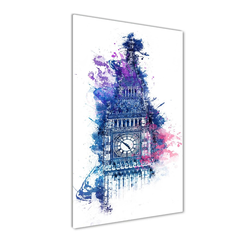 Tableau verre imprimé Big Ben coloré