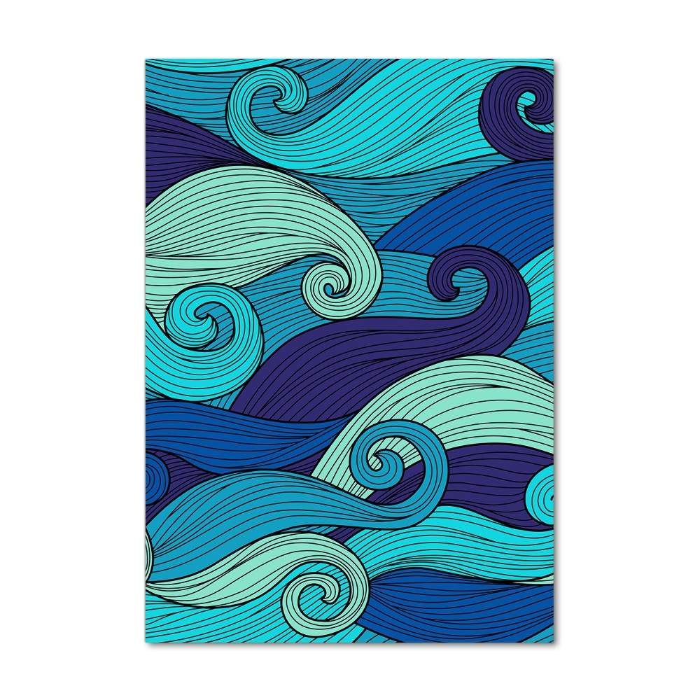 Tableau sur verre Vagues abstraites