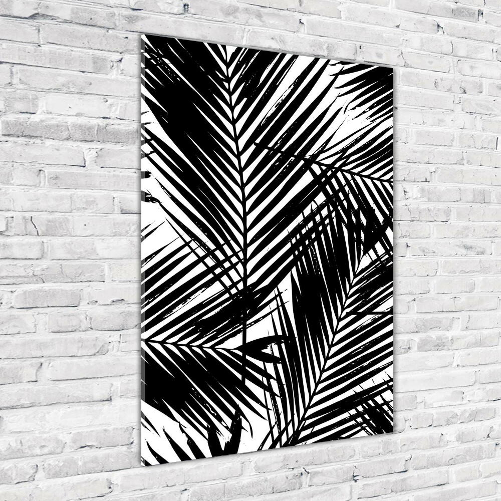 Tableau verre imprimé Feuilles de palmier