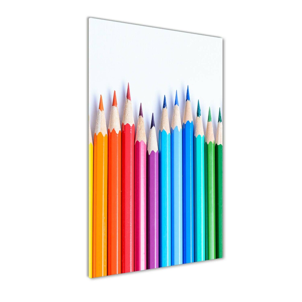 Tableau verre imprimé Crayons de couleur