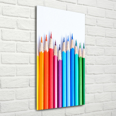 Tableau verre imprimé Crayons de couleur