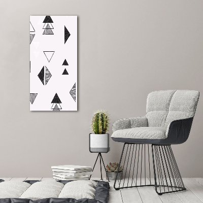 Tableau sur verre Fond triangulaire