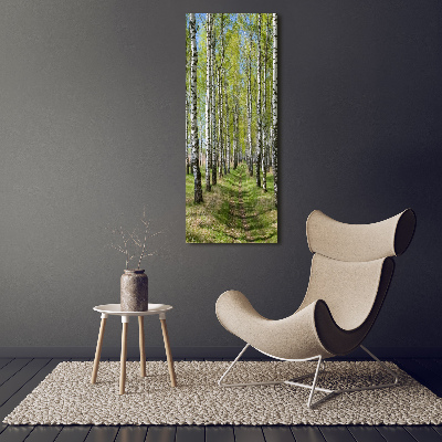 Tableau en verre Forêt bouleau