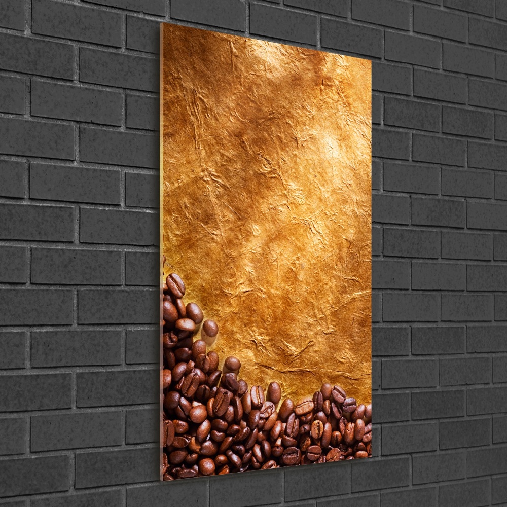 Tableau photo sur verre Grains de café