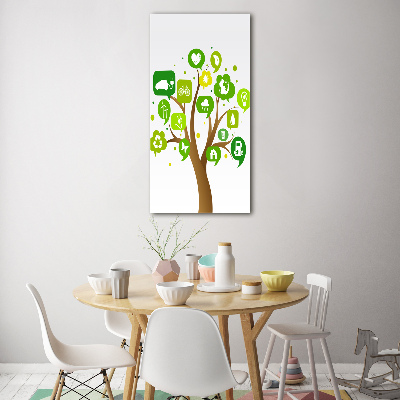 Tableau imprimé sur verre Arbre écologique