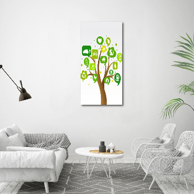 Tableau imprimé sur verre Arbre écologique