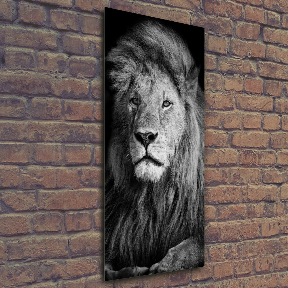 Tableau sur verre Portrait d'un lion