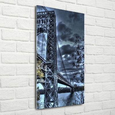 Tableau imprimé sur verre Pont New York