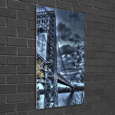 Tableau imprimé sur verre Pont New York