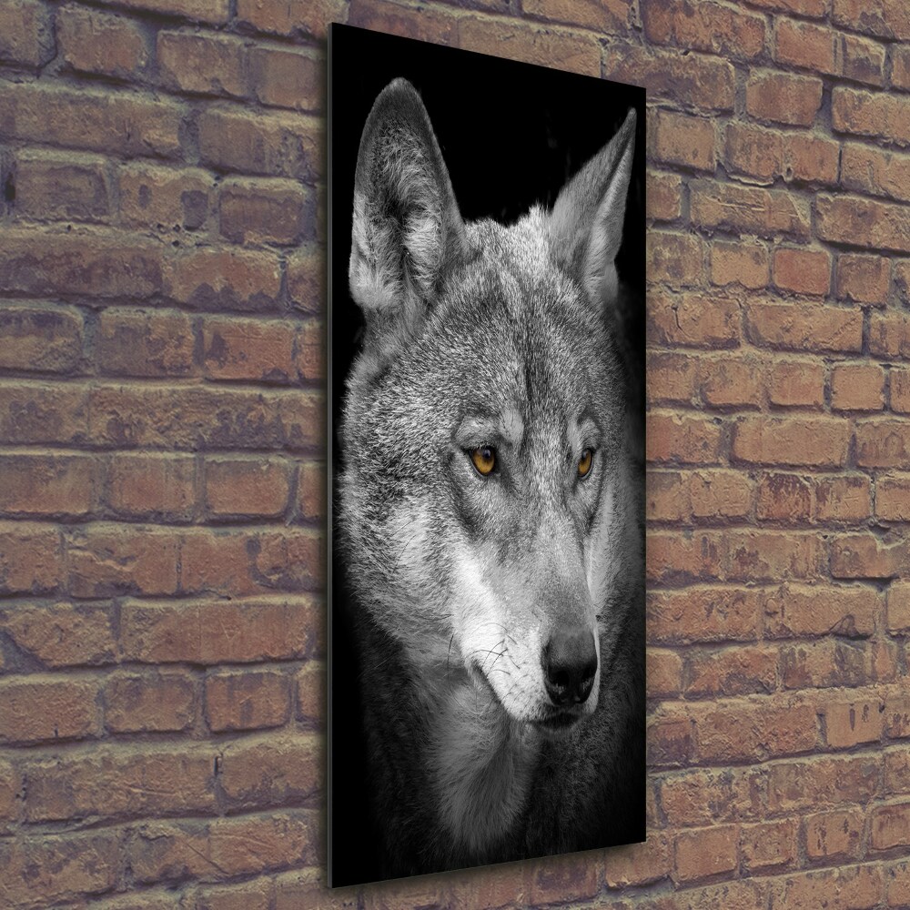 Tableau en verre Portrait de loup