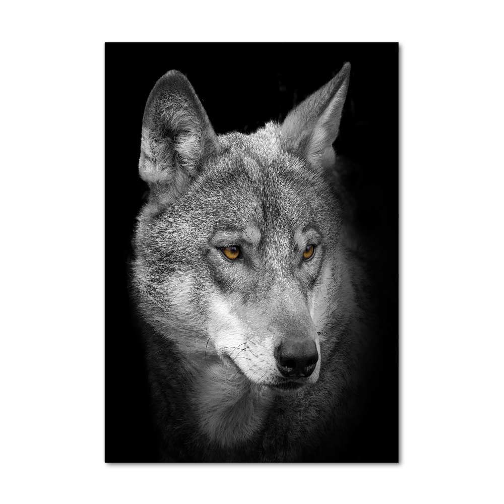 Tableau en verre Portrait de loup