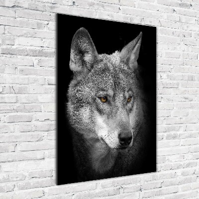 Tableau en verre Portrait de loup