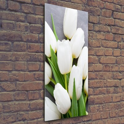 Tableau photo sur verre Tulipes blanches plantes