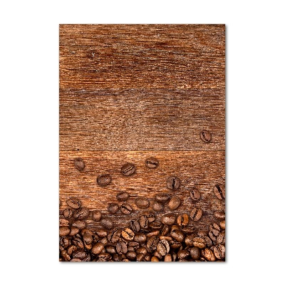 Tableau sur verre Grains de café noir