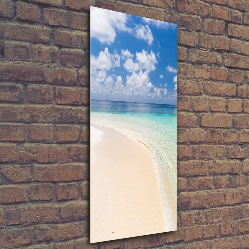 Tableau photo sur verre Plage Maldives