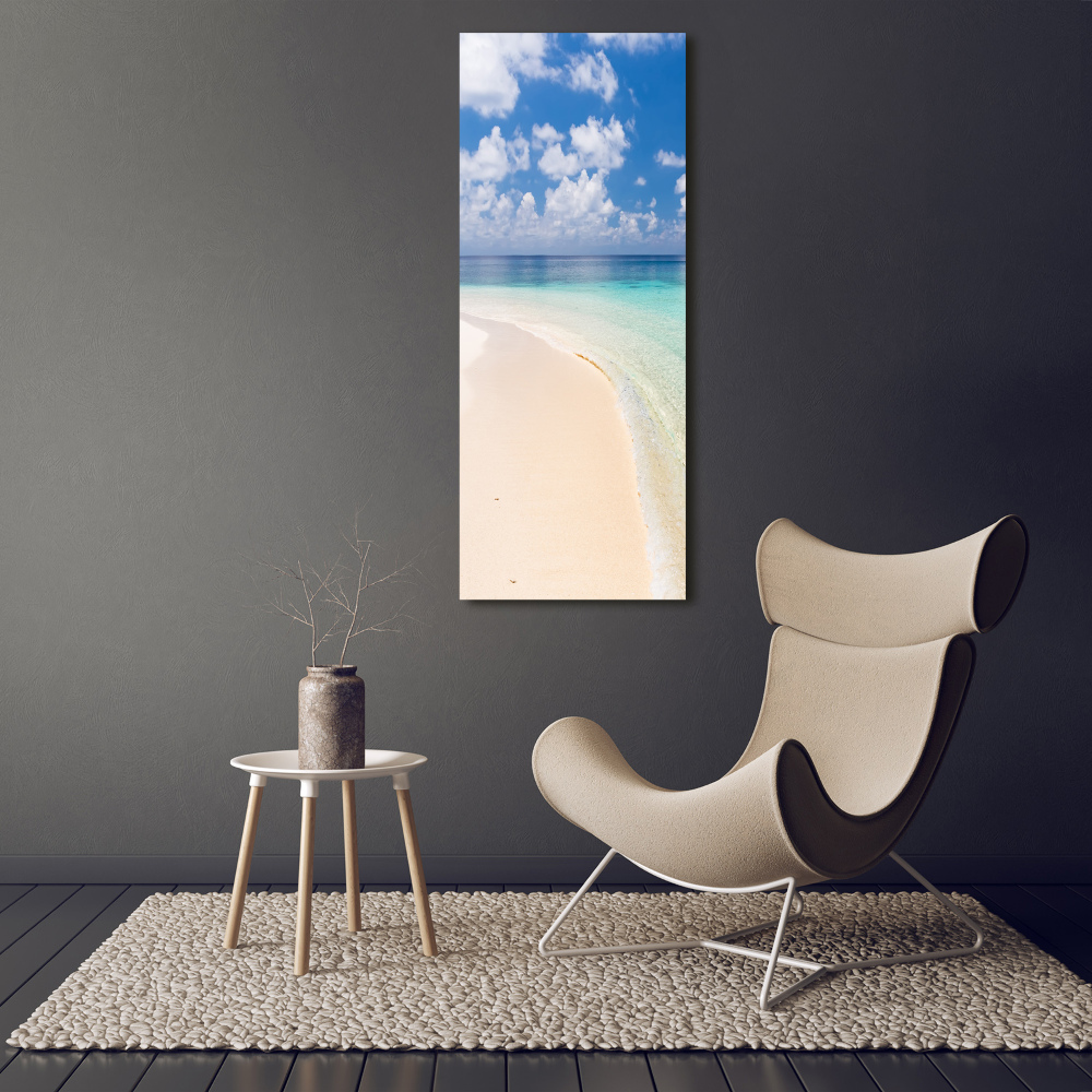 Tableau photo sur verre Plage Maldives