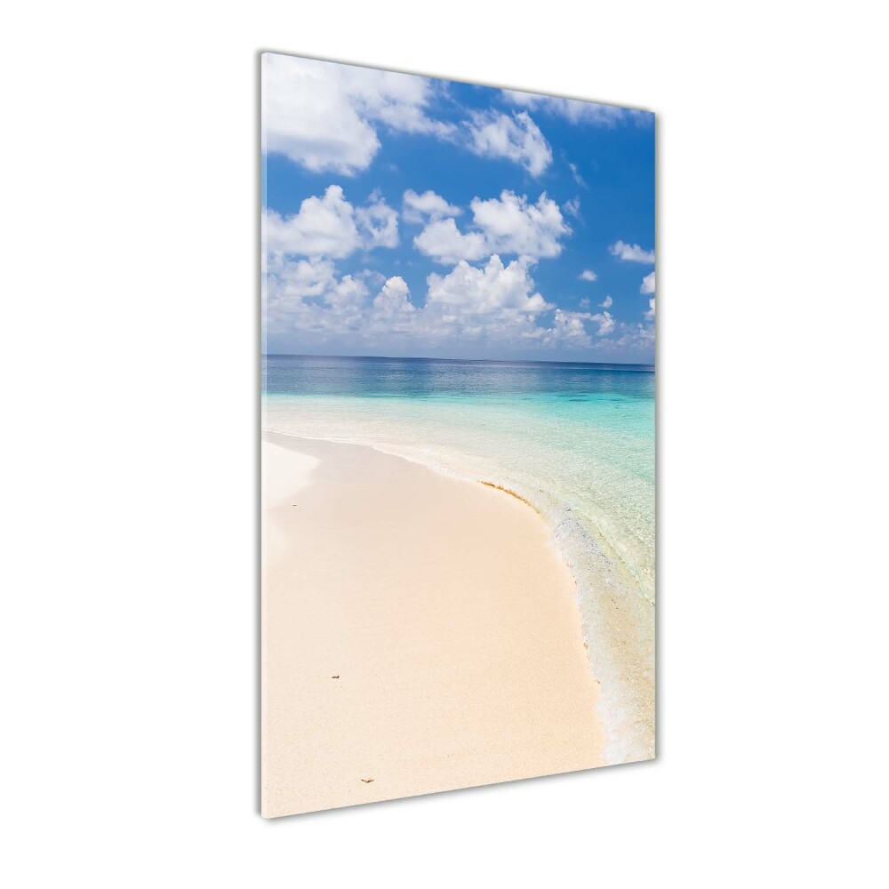 Tableau photo sur verre Plage Maldives