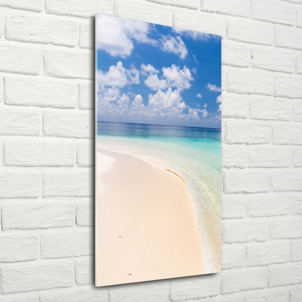 Tableau photo sur verre Plage Maldives