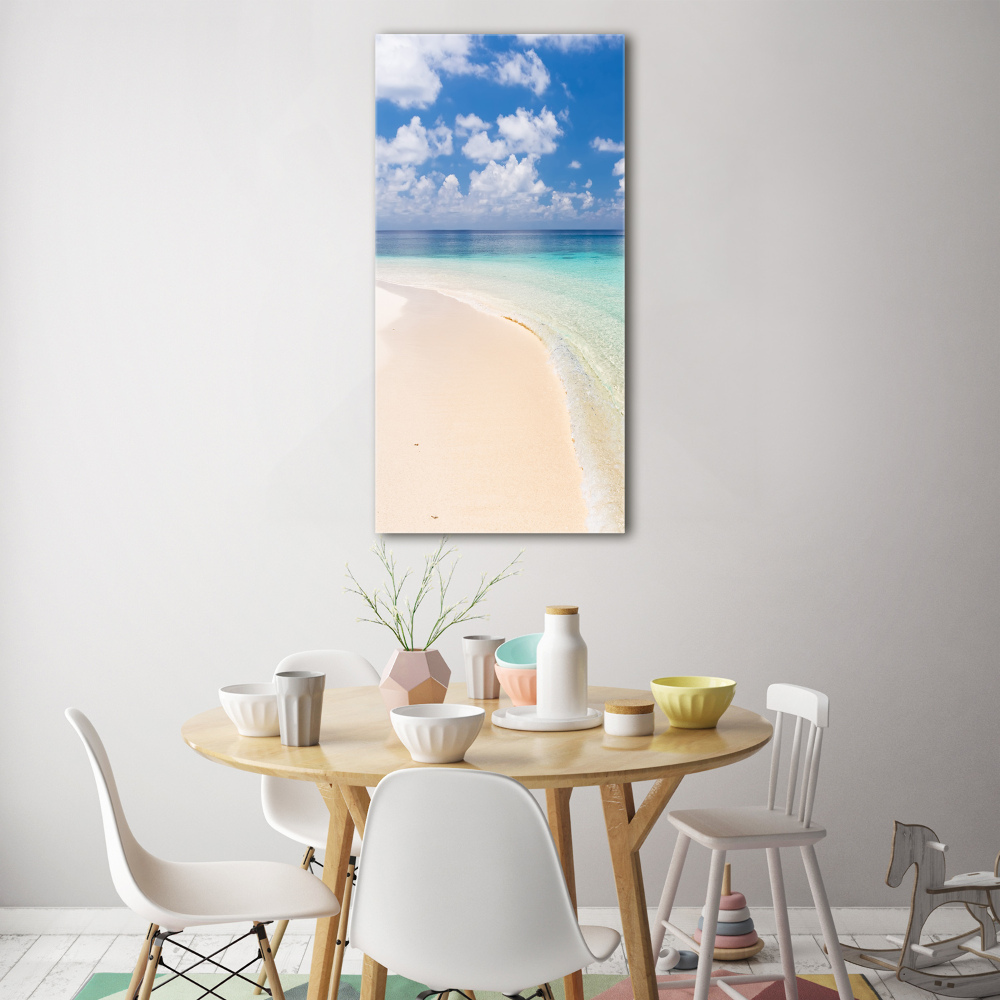 Tableau photo sur verre Plage Maldives