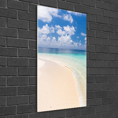 Tableau photo sur verre Plage Maldives