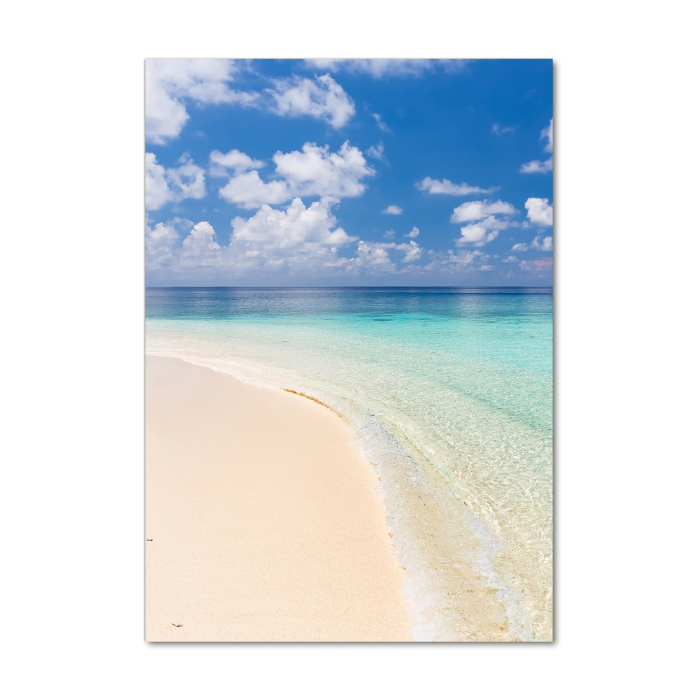 Tableau photo sur verre Plage Maldives