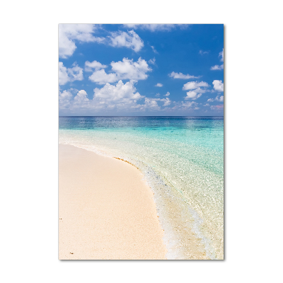 Tableau photo sur verre Plage Maldives