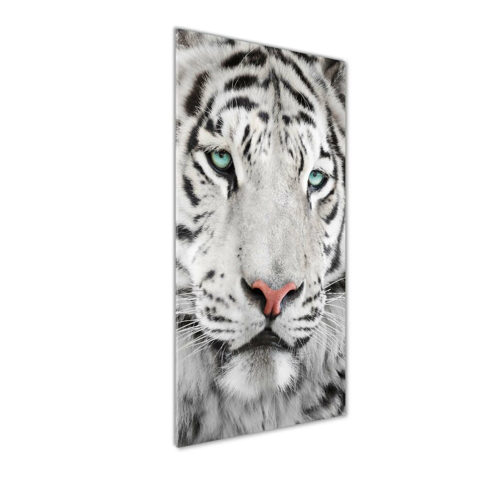 Tableau verre imprimé Tigre blanc