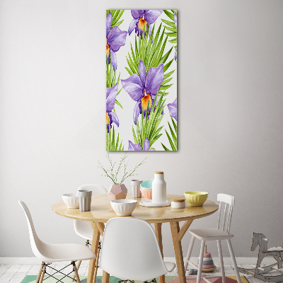 Tableau sur verre Orchidées et palmiers