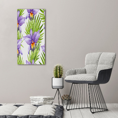 Tableau sur verre Orchidées et palmiers