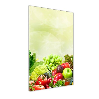 Tableau photo sur verre Légumes et fruits