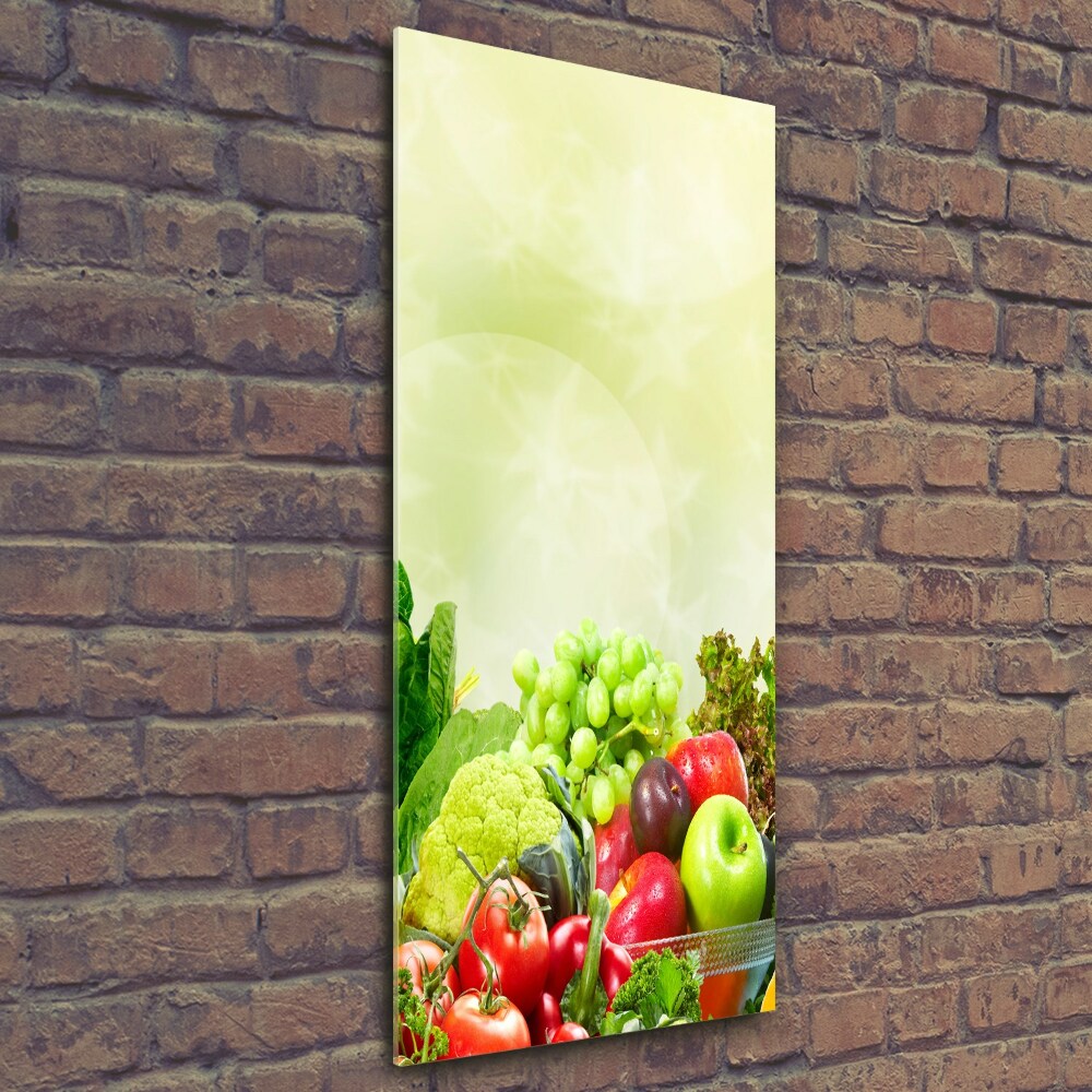 Tableau photo sur verre Légumes et fruits