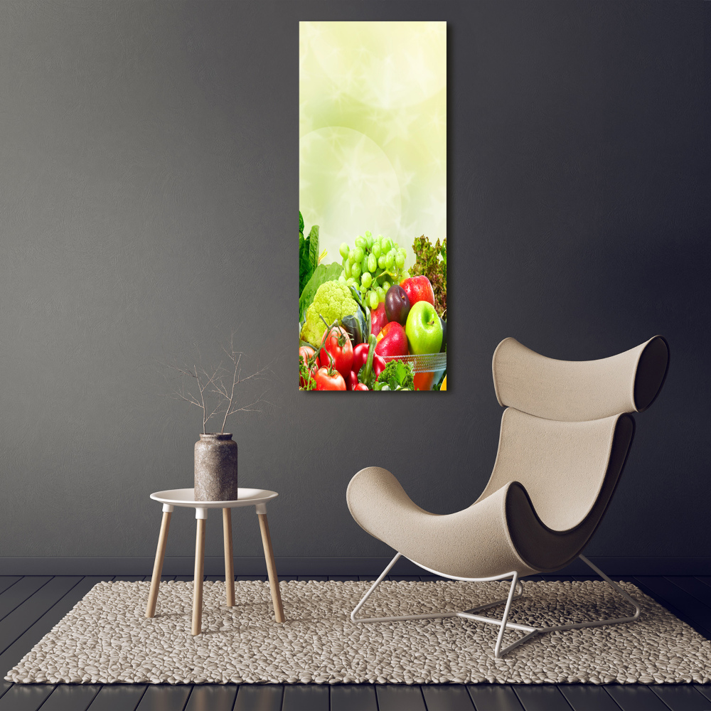 Tableau photo sur verre Légumes et fruits