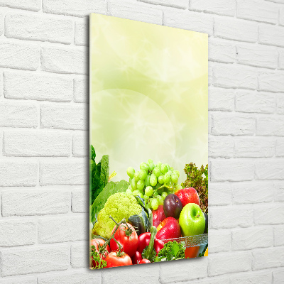 Tableau photo sur verre Légumes et fruits