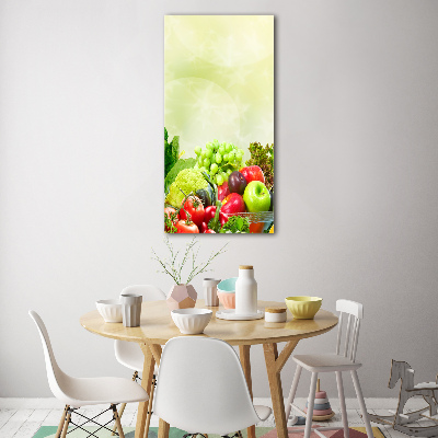 Tableau photo sur verre Légumes et fruits